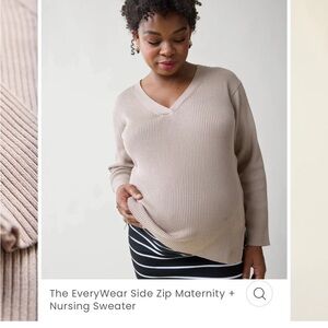 Ingrid & Isabel EveryWear Side Zip Maternity & Nursing Sweater